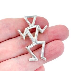 Vintage Native American Navajo Sterling Silver 925 Kachina Pin Brooch
